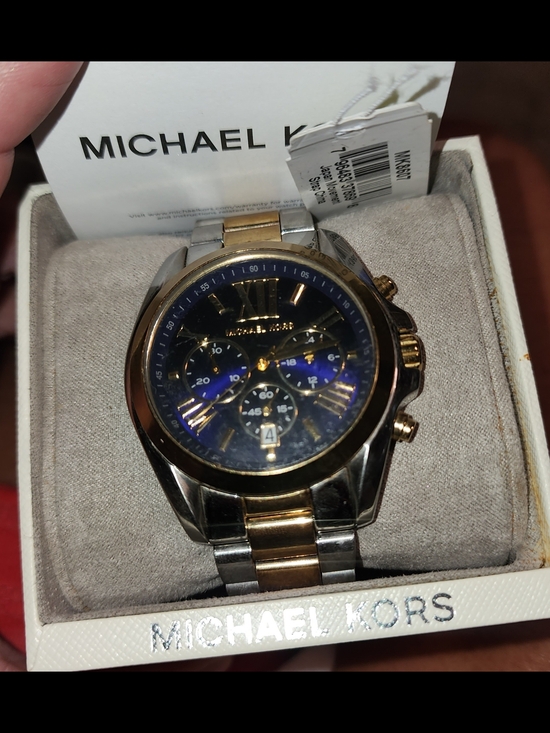 Michael Kors Other - Michael Kors Two-Tone Navy Dial Chronograph Watch